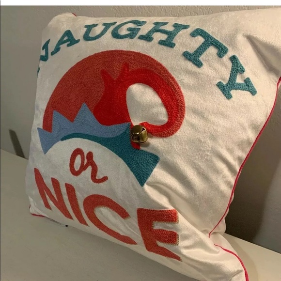 Naughty Or Nice Pillow From Santa's Workshop - Picture 2 of 6
